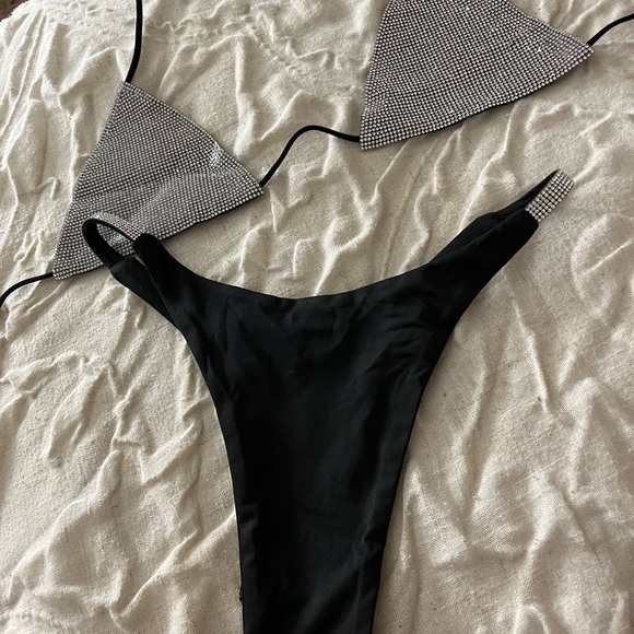 Black Rhinestone Bikini - Picture 5 of 8